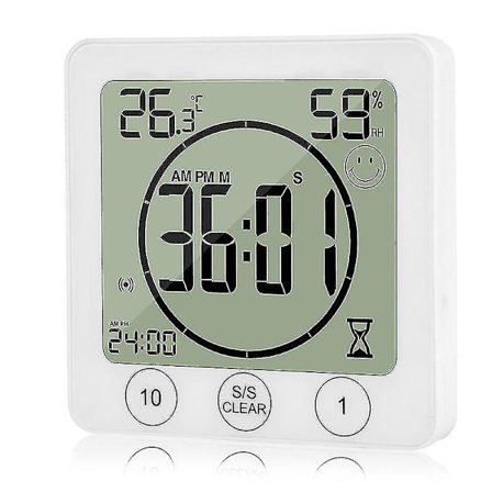 LCD-kylpyhuoneen seinäkello vedenkestävä suihkuajastin