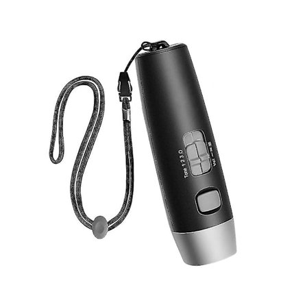 Profesjonell Elektronisk Dommerfløyte, Bærbar Nødfløyte med 3 Toner, Slitesterk Treningsfløyte, Oppbevaringspose Inkludert for Trenere - svart-h