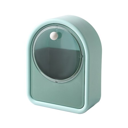 Vægmonteret opbevaringsboks til kosmetisk vat med holder til vatpinde til makeupfjerning