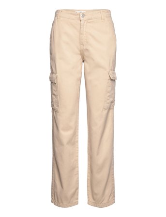 Pocket Cargo Jeans Trousers Cargo Pants Creme Mango*Betinget Tilbud