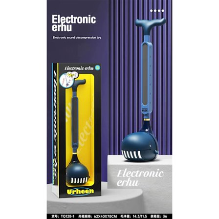 Elektrisk guitar To skæg Børneinstrument Sjovt legetøj Dreng Pige Julegave Blå