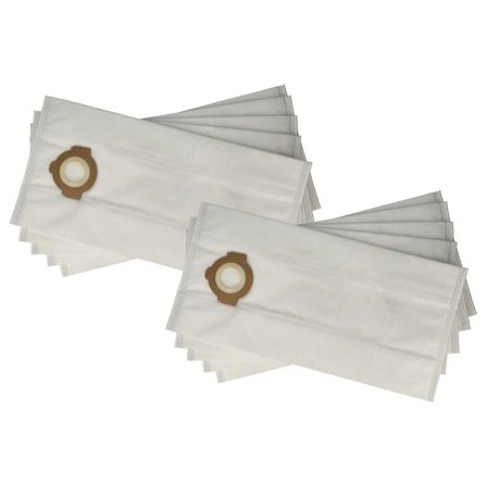 /EA/10x Pölypussit Yhteensopiva Milwaukee M18 FPOVCL & M12 FVCL Pölynimureiden Kanssa - 40cm x 19.5cm Valkoinen