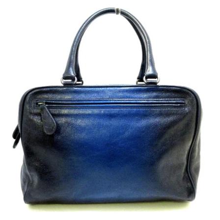 Bottega Veneta Vintage, Pre-Owned Handbag Blauw, Dames, Maat:ONE Size,leather