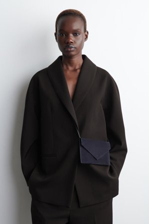 COS Envelope Bag - Leather in Blue - Women