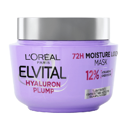 L'Oréal Paris Elvital Hyaluron Plump Mask Inpackning & behandling Unisex 300 ML