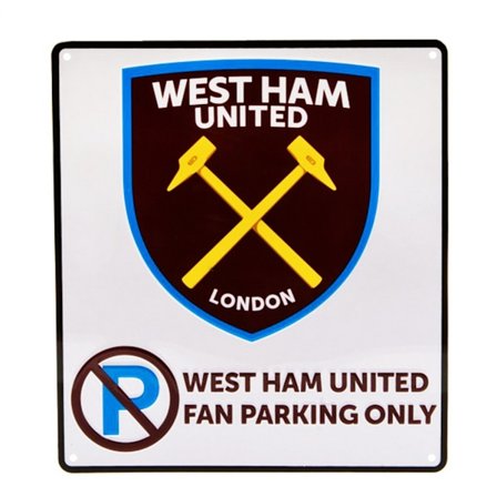 West Ham United FC Officiell Parkeringsskylt En Storlek Claret/Blå