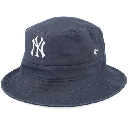 47 Brand - MLB Blauw bucket Hoed - New York Yankees Vintage Navy Bucket @ Hatstore