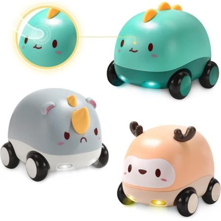 Delad leksaksbil Barnvagn Djurfordon Friktionsutdragbar leksak