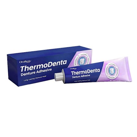 Termoplastisk proteselim, fester og strammer løse øvre og nedre proteser og delproteser, komfortabelt, sikkert protesegrep