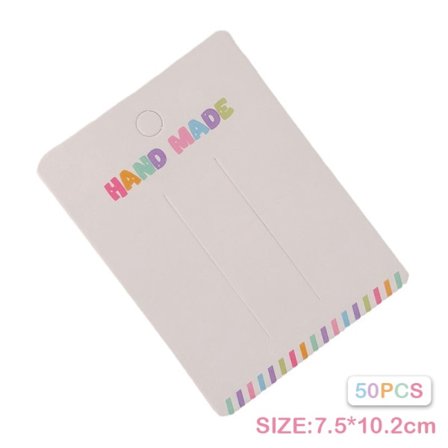 IC 50 ST Hårnålsförpackningskort Halsband Displaykort med påsar 1