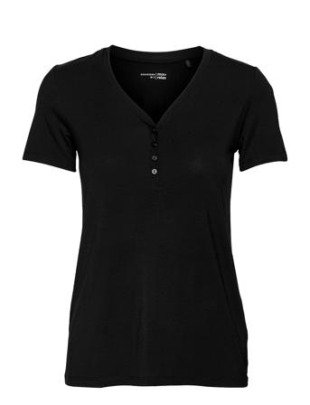 Shirt 1/2 Top Sort Schiesser