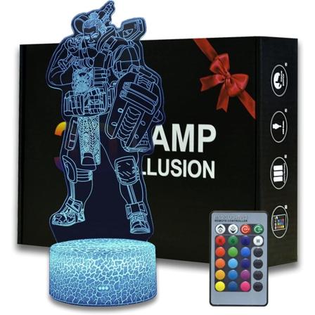 3D optisk illusions LED nattlampa, 16 färger kan ändras med