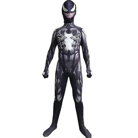 Barn Pojkar Venom Jumpsuit Kostym Fancy Dress Outfit Halloween