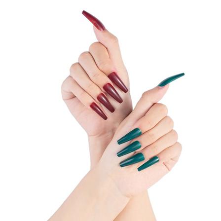 500st Blandade Färger Cover Långa Heltäckande Kista Falska Naglar 41 500pcs