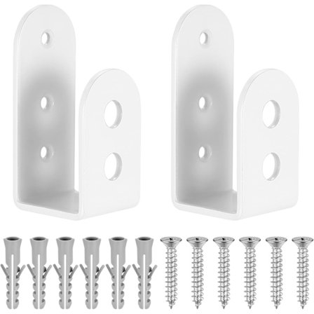 Dørstop Beslag U-beslag, U-formede stanglåse til hjemmet, skure, garage dørforstærkning, passer til 2x4 træ (2 stk. hvide)