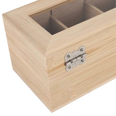 Multifunktionell Bambu System Te Påse Smycken Organizer Förvaringslåda 5 Fack Te Låda Organizer
