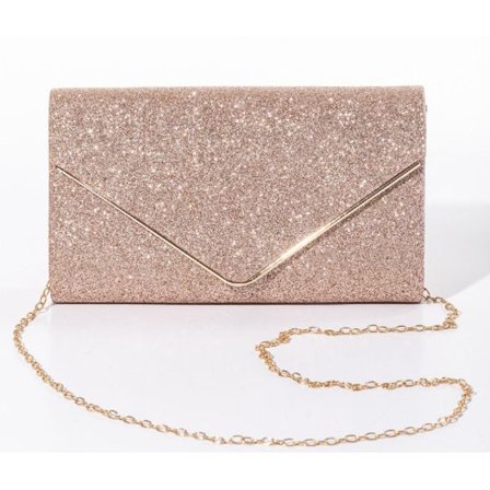Sølv Kvinde Blank Sequin Aften Taske Kuvert Clutch Taske, Elegant og Skinnende
