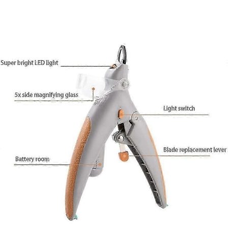 Kjæledyr Negleklippere Med LED-lys For Kaniner Marsvin