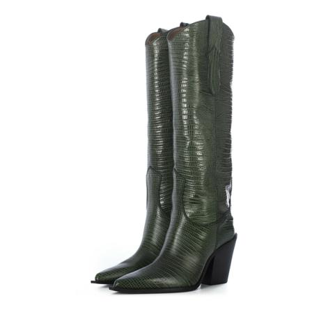 Toral, ANA Animal Print Boots Zielony, Kobieta, Rozmiar: 41 EU