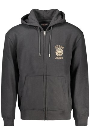 Guess Jeans Felpa Con Zip Uomo Nero