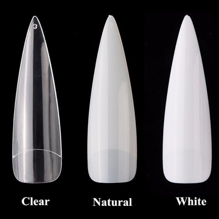 500 spikertips stilett ekstra lange tips løse negler neglespisser