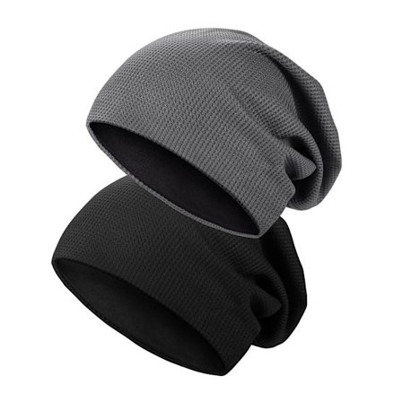 Tunna mössor för män och kvinnor, unisex slouch beanie, elastiska stickade mössor, långa mössor, mjuka mössor