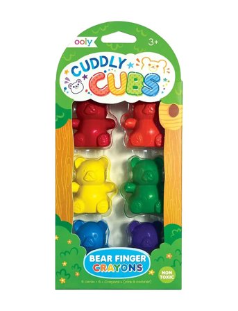 Ooly Crayons 6 Pcs - Cuddly Cubs Bear - Multi/patterned - ONE SIZE