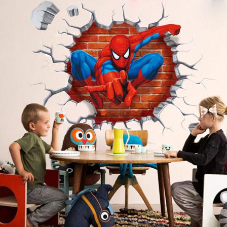 3d Spiderman Väggdekor Barnrumsdekoration 45-50cm