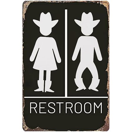 Vintage metallinen länsimainen kylpyhuoneen sisustus hauska WC-seinäsisustus WC-kyltit