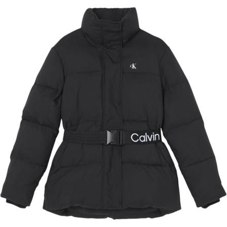 Jackor Calvin Klein Logo Belt Waisted Svarta 168 - 172 Cm/m