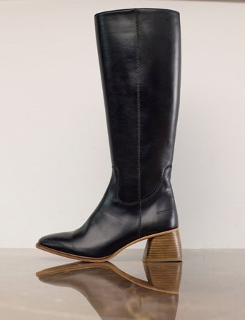 ANGULUS Boots - Block Heel With Zipper - Black - 41