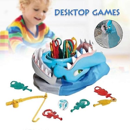 Lasten opettavainen kalastuslelu, hauska jännittävä pureva iso valkohai-peli (FMY)