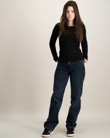 Calvin Klein HR WIDE LEG BLUE BLACK RGD DENIM Sininen Farkut Tytöt - Kids Brand Store