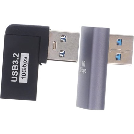 2-pak USB 3.0 Vinklet Stikadapter Højre Vinkel USB-adapter til Laptop-tilslutning