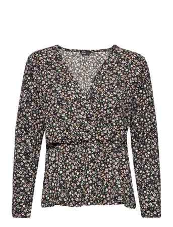 Onlzille Naya L/S Fix Wrap Top Jrs Black ONLY