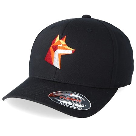Origami - Noir flexfit Casquette - Paper Fox Black Flexfit @ Hatstore