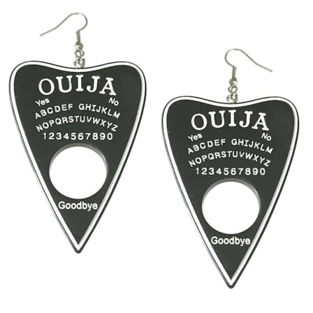 Earrings - Ouija - Acrylic - Black