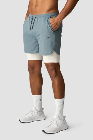 ICANIWILL - Stride 2-in-1 Shorts Men Racing Blue- Shorts - Heren - sportkleding van ICIW