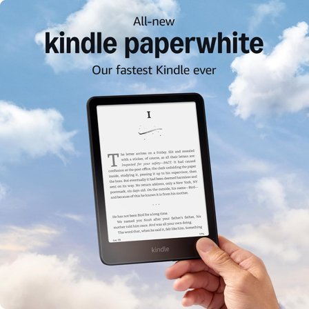Amazon Kindle Paperwhite 2024 (16GB) Black, 7" lesebrett, 300 ppi, Wi-Fi, Special Offers Edition