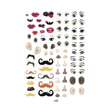 744 självhäftande klistermärken - ögon och ansikte