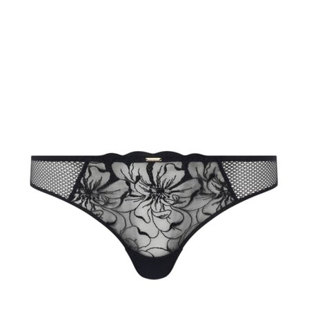 Chantelle Fleurs Tanga Bh Dam Svart 42