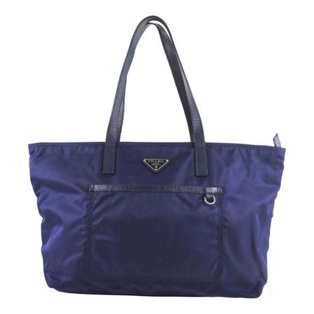 Prada Vintage, Pre-owned Tote Bags Blauw, Dames, Maat:ONE Size