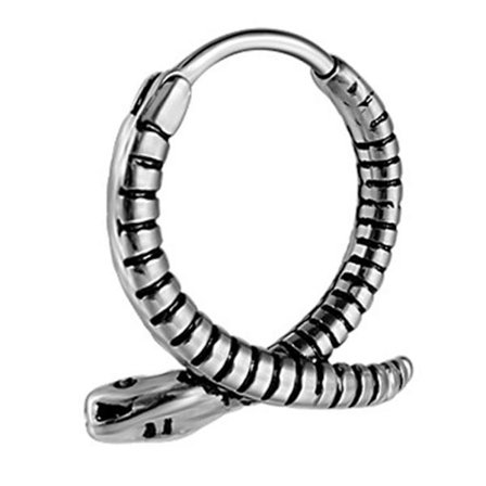 Elegante punk-inspirerede slangeøreringe med stribede detaljer. Komfortable øreringe, der er velegnede til at tilføje kant til ethvert outfit