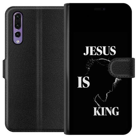 Kompatibel Tegnebogsetui til Huawei P20 Pro Farverige kawaii-figurer stakket lodret på en lilla baggrund med bløde former og en legende sød følels