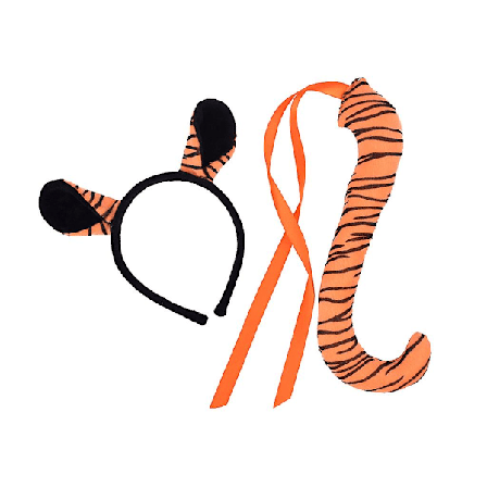 Zebra Giraff Ører Pannebånd Hale Sett Dyre Karneval Kostyme Kit for Cosplay (FMY)