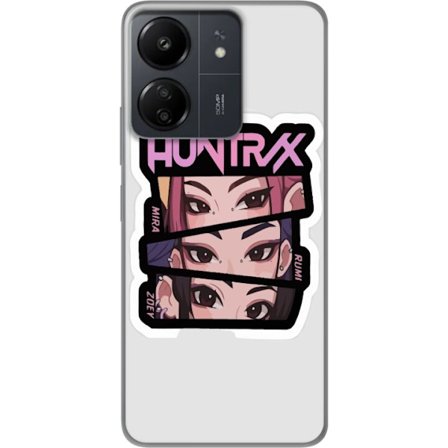 Yhteensopiva Puhelinkuori Xiaomi Redmi 13C K-pop-inspiroitunut futuristinen tyttöryhmä neonvaloissa ja kosminen sci-fi-kohtaus