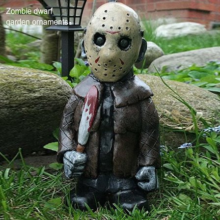 Skräckfilm Trädgårdstomtar Undead Halloween Skulptur För Uteplats Yard Gräsmatta