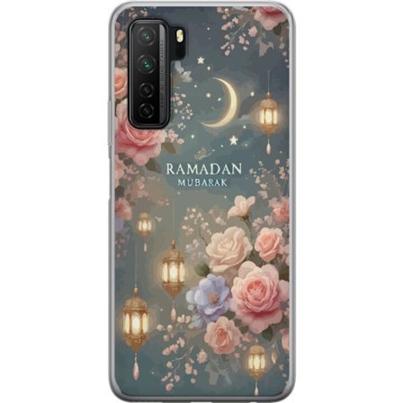 Kompatibelt Mobildeksel til Huawei P40 lite 5G Mørk fantasiscene med menneske og demonisk skapning i flammende landskap med overnaturlig kraft