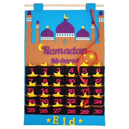 Nedtelling Ramadan-kalender i filt Ramadan Nedtelling Kalender BLÅ