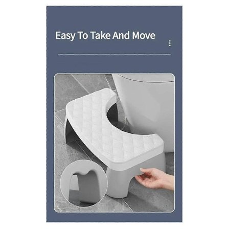 Hjemme Baderomstilbehør Toalett Skammel for Knebøy Avtakbar Grå